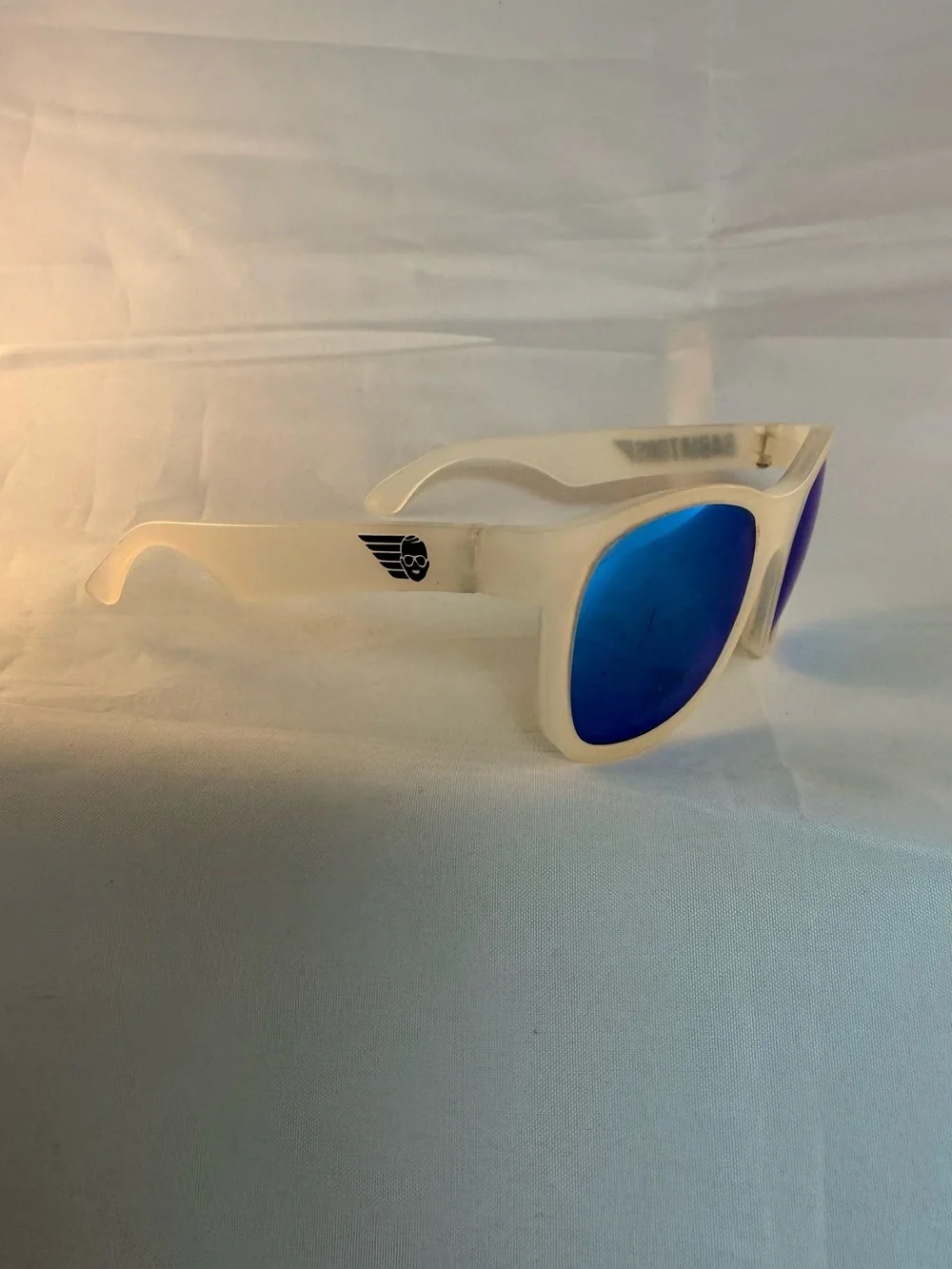 Babiators White Frames with Blue Mirrored Lenses